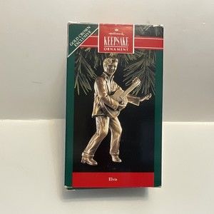 1992 Hallmark Keepsake Elvis Presley Ornament Gold Crown Exclusive